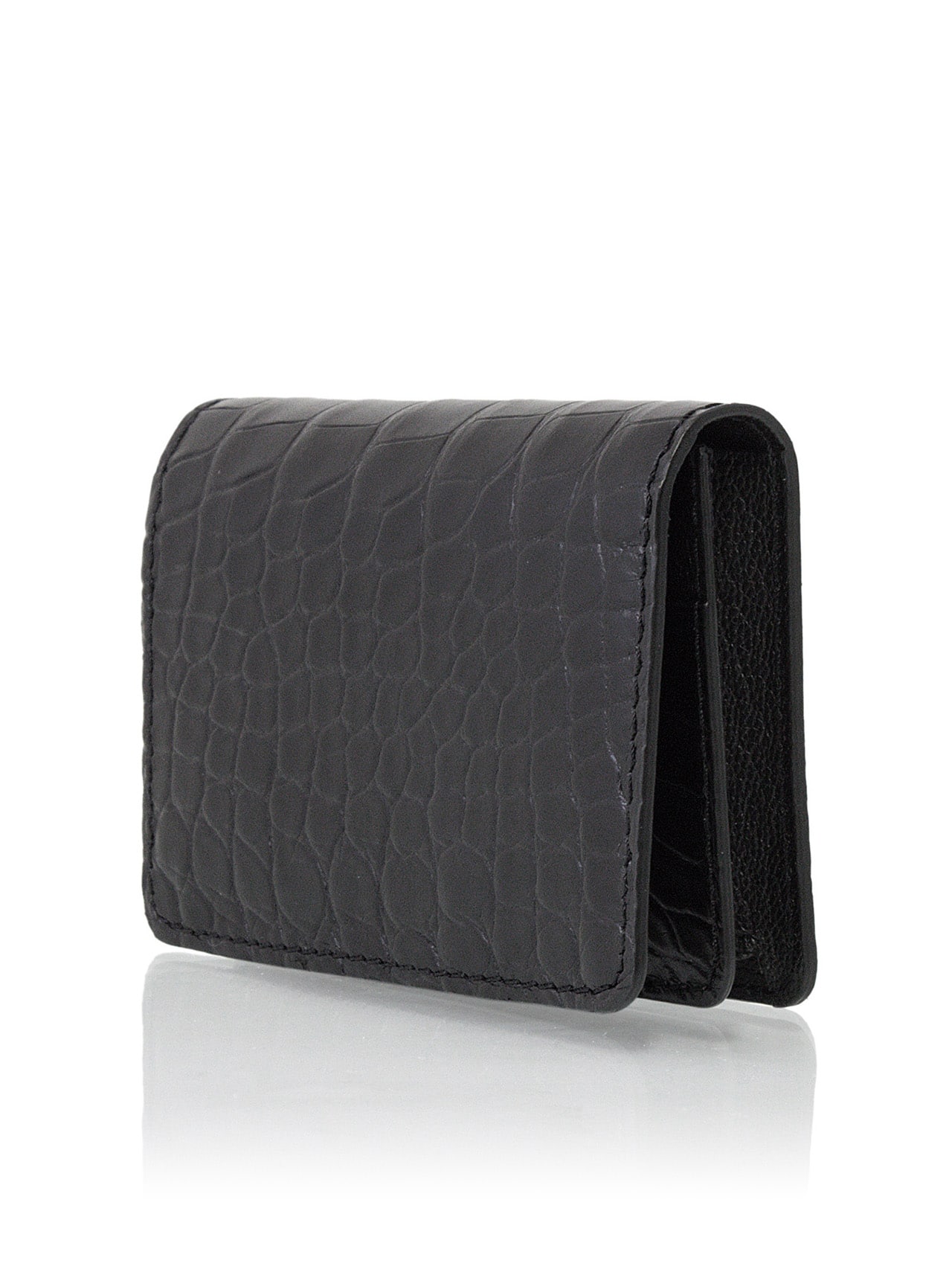 Pocket Wallet black semi matte alligator - Maison Jean Rousseau