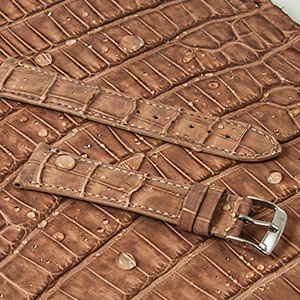 luxury strap watch brown crocodile