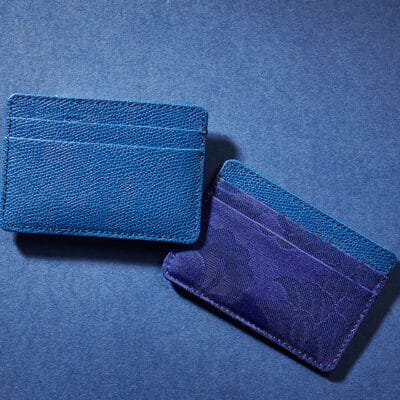 Business Cardholder Dark blue Semi matte Alligator - Maison Jean