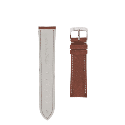 Classic watch band Alcantara brown men