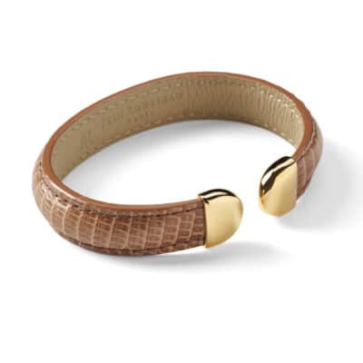 Neptune bracelet light brown lizard