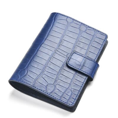 Pocket Wallet dark blue semi matte alligator - Maison Jean Rousseau