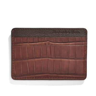 Double Card Holder Crocodilien Matte - Wallets and Small Leather
