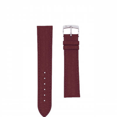 qualité bracelet montre semi mat alligator rouge