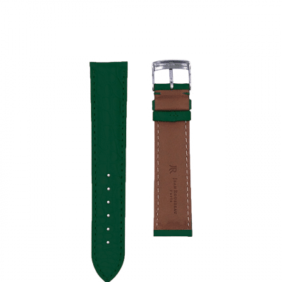 quality watch strap semi matte alligator green