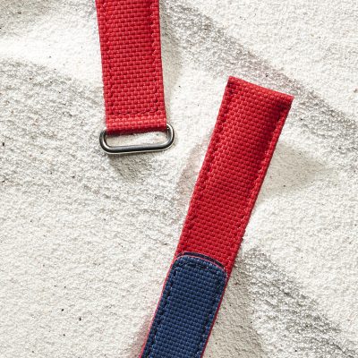 velcro watch strap red rubber summer