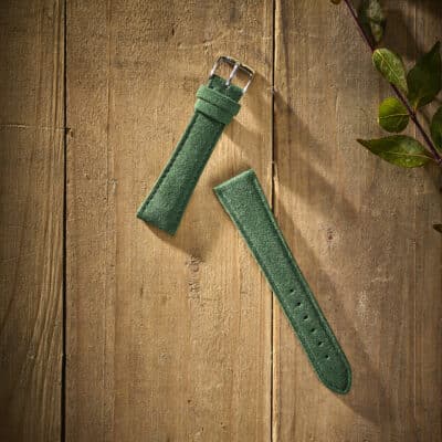 french cottage watch strap green alcantara