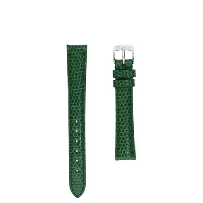 quality watch strap shiny lizard green