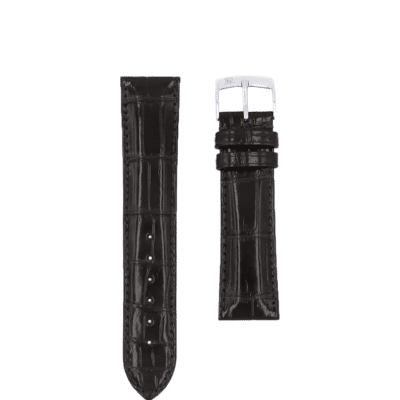 quality watch strap shiny alligator truffle