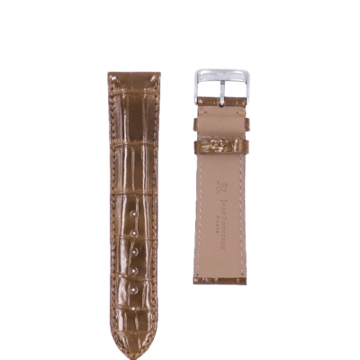 qualité bracelet montre brillant alligator taupe