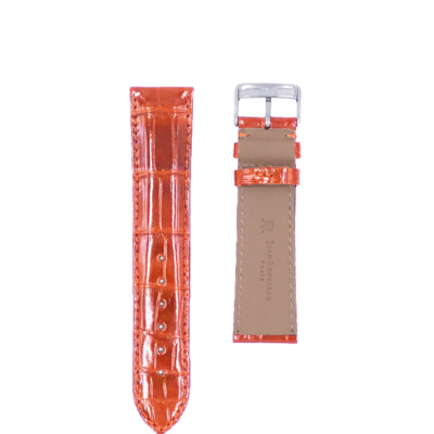 qualité bracelet montre brillant alligator orange