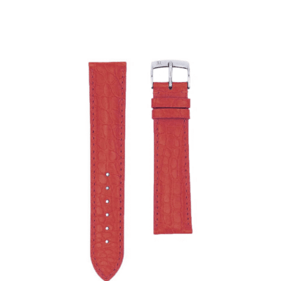 quality watch strap semi matte alligator red