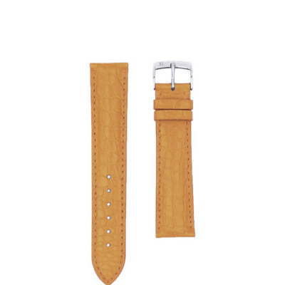 quality watch strap shiny alligator yellow