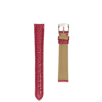 quality watch strap shiny lizard pink