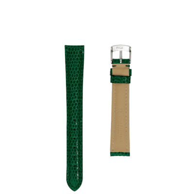 quality watch strap shiny lizard green