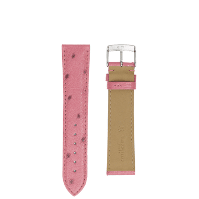 quality watch strap ostrich pink