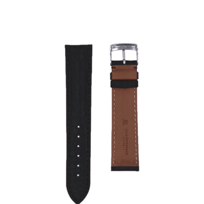 quality watch strap shiny alligator black