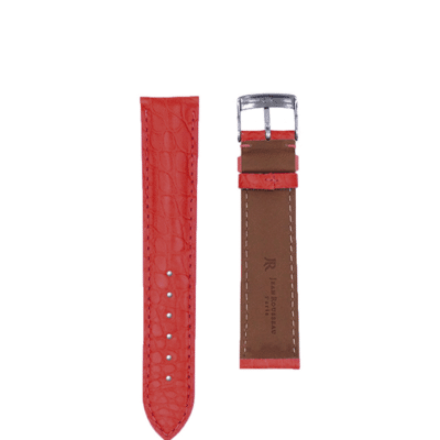 quality watch strap semi matte alligator red