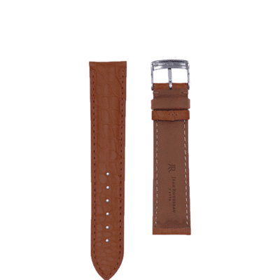 qualité bracelet montre semi matte alligator marron