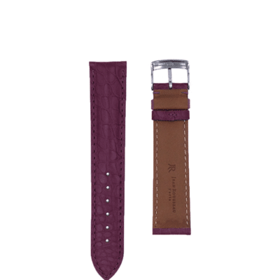 qualité bracelet montre semi mat alligator violet