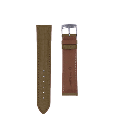 qualité bracelet montre semi mat alligator marron