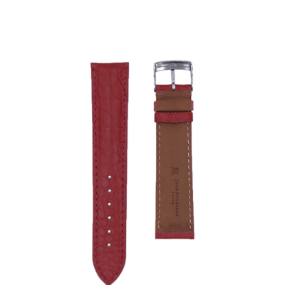 quality watch strap semi matte alligator red