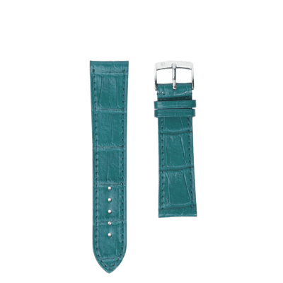 quality watch strap shiny turquoise blue