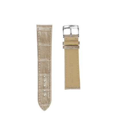 <span class="cat_name">Bracelet Flat</span><br><span class="material_name">Alligator brillant</span><br><span class="color_name">Beige</span>