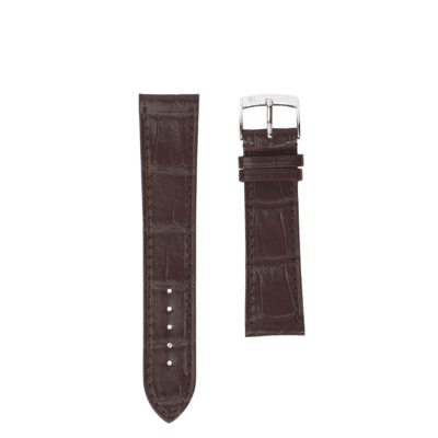 quality watch strap shiny dark brown