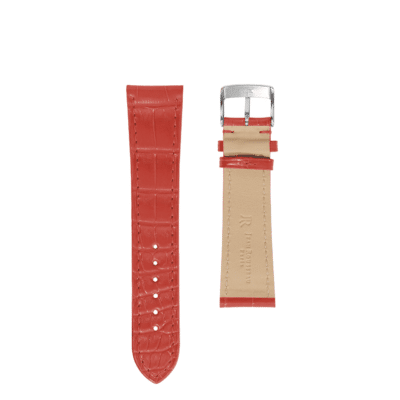 quality watch strap semi matte vermilion