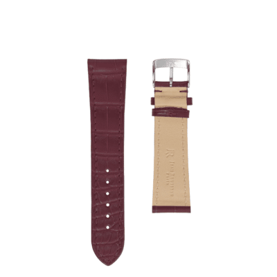 quality watch strap semi matte dark red