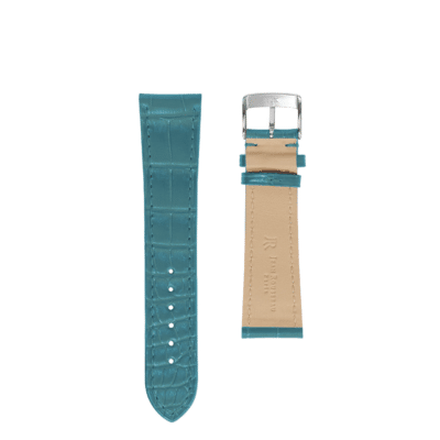 <span class="cat_name">Bracelet Flat</span><br><span class="material_name">Alligator semi mat</span><br><span class="color_name">Bleu Arctique</span>