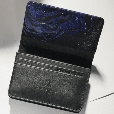 Business Cardholder blue Suminagashi Kimono