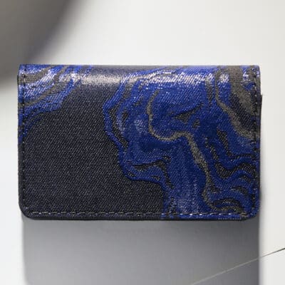 Business Cardholder blue Suminagashi Kimono