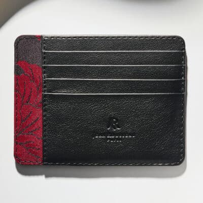 CNI cardholder red Saibi Karahana Kimono