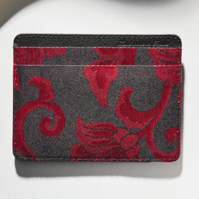 CNI cardholder red Saibi Karahana Kimono