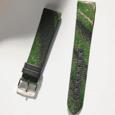 Padded Chic watch strap green Shokaku Kimono