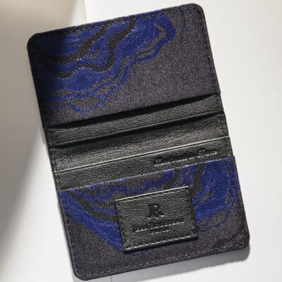 Simple Cardholder blue Suminagashi Kimono