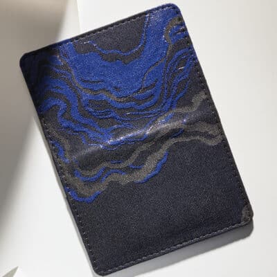 Simple Cardholder blue Suminagashi Kimono